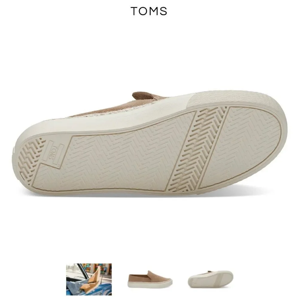 Toms Sunset Toffee Suede Women's Tan Slip-On Espadrille Sneakers Size 11